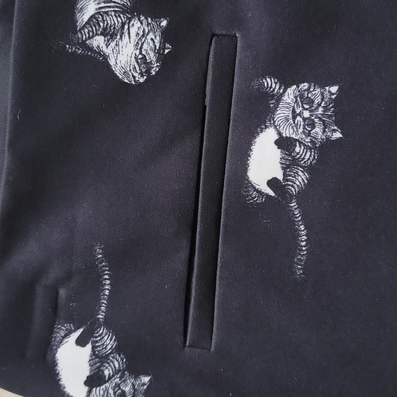 Alice Through the Looking Glass designer black Cheshire Cat skirt - Picture 4 of 7